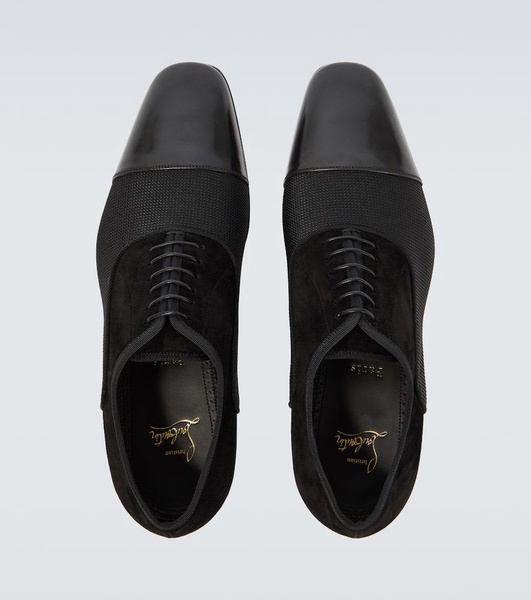 Greggo leather-trimmed Oxford shoes