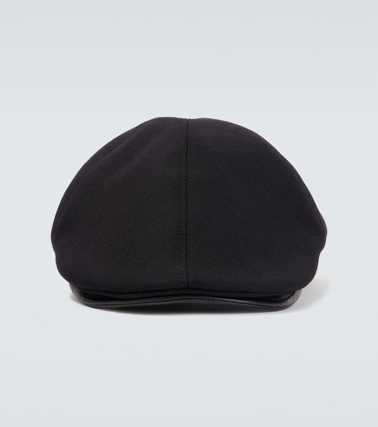 Wool and cashmere-blend flat cap