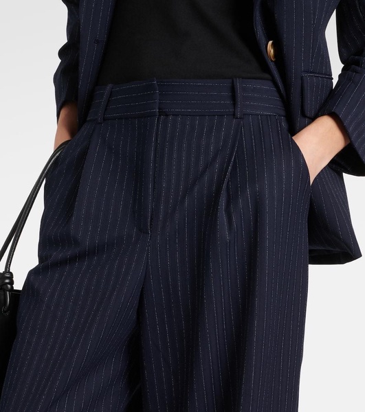 Heyser pinstripe high-rise wide-leg pants