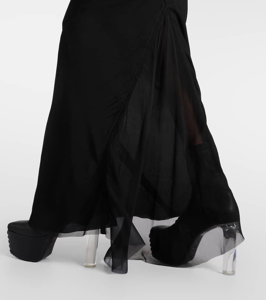 Silk maxi skirt