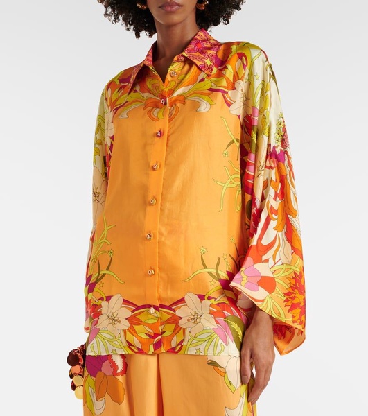 Floral silk shirt