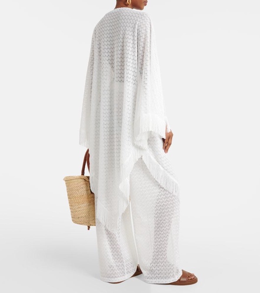 Blair open-knit fringed kaftan