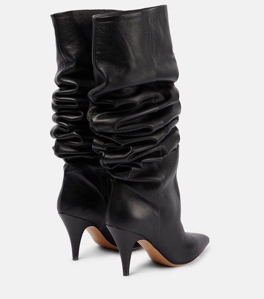 River leather knee-high boots