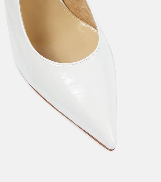 River leather slingback pumps