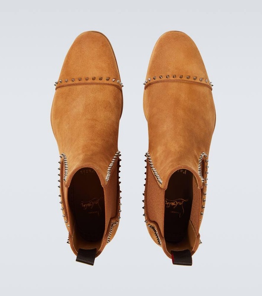 Spiked Suede Chelsea Boots