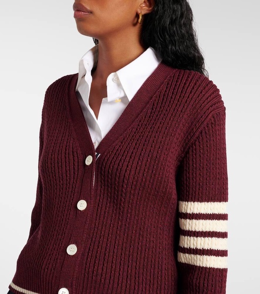 4-Bar wool cardigan