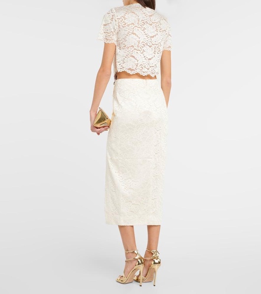 Scalloped lace top