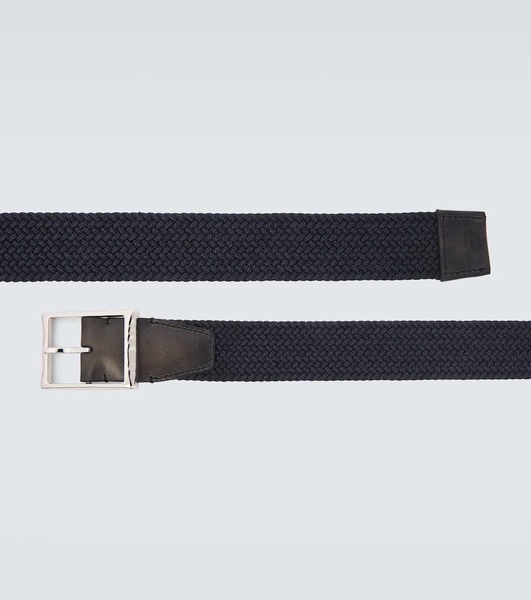 Leather-trimmed belt