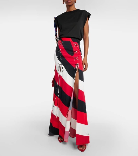 Iride crepe maxi skirt