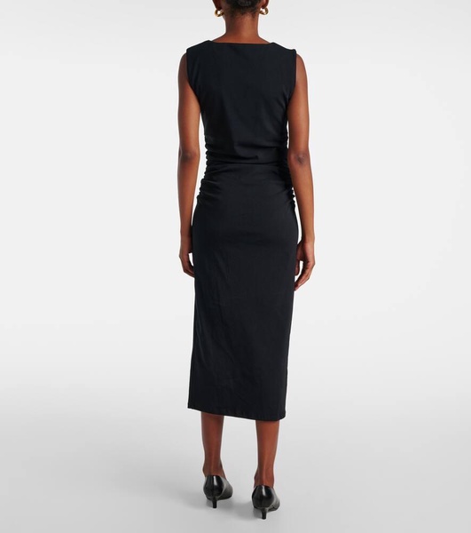 Charissa cotton-blend jersey midi dress