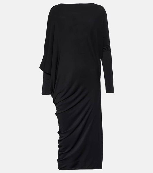 Crepe jersey midi dress