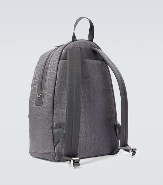 Zip N Flap logo jacquard backpack