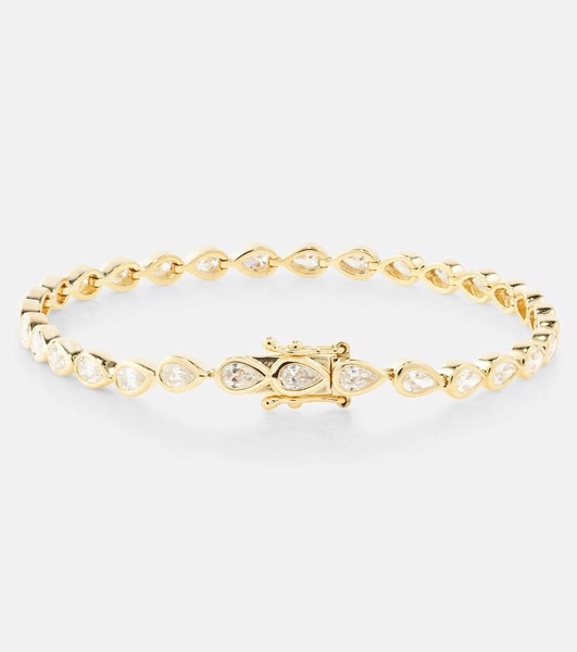 18kt gold tennis bracelet with diamonds