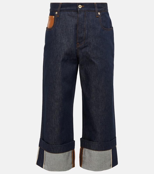 High-rise cropped jeans