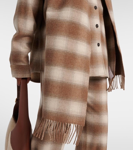 Tartan wool and cashmere scarf