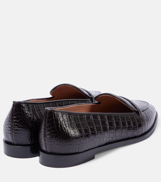 Barry embossed leather loafers