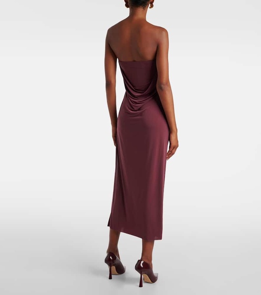 Draped jersey corset dress