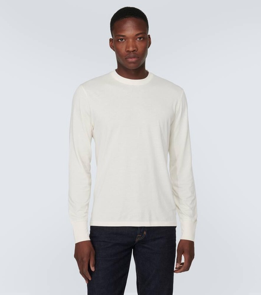 Cotton-blend jersey sweatshirt