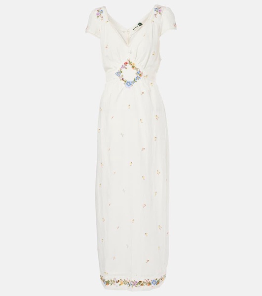 Carey embroidered maxi dress