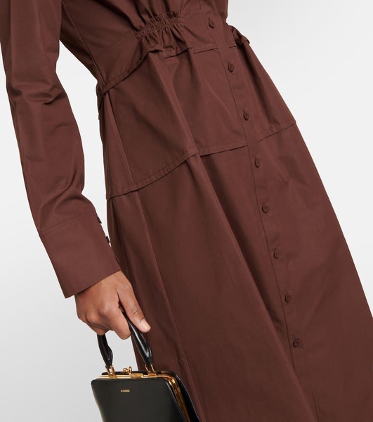 Cotton poplin shirt dress