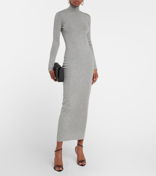 Cashmere and silk turtleneck dress