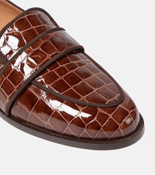 Martin croc-effect leather loafers