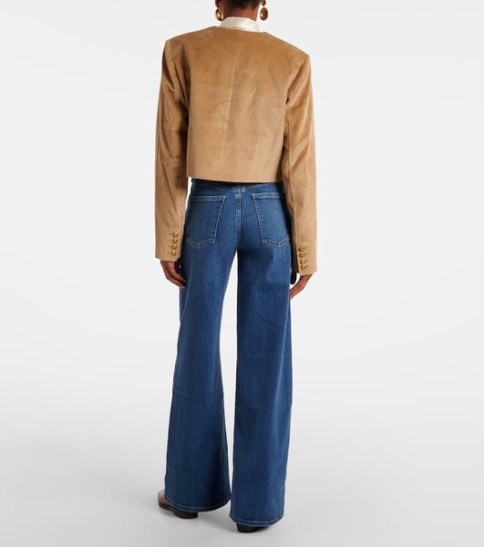 Pia cropped cotton corduroy jacket