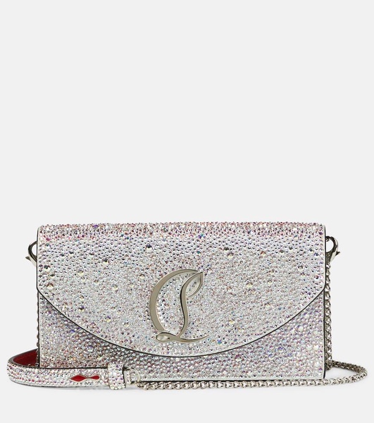 Loubi54 embellished leather clutch