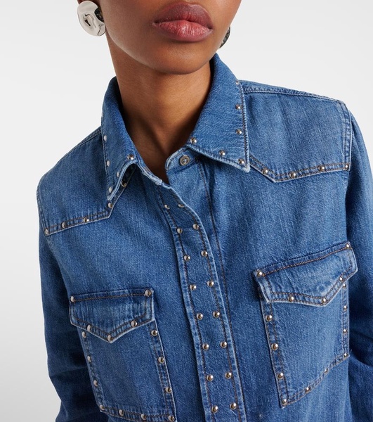 Emilia studded denim shirt