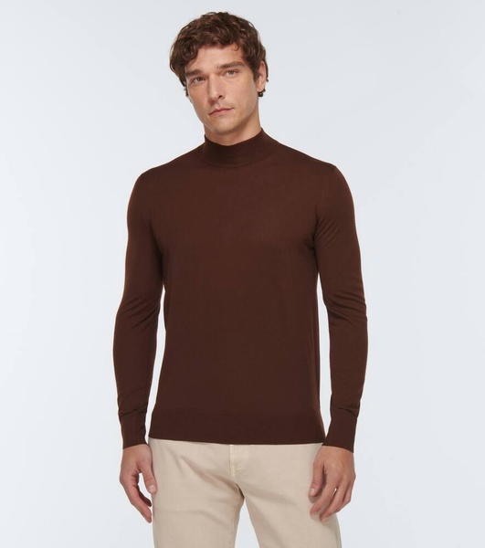 Virgin wool turtleneck sweater