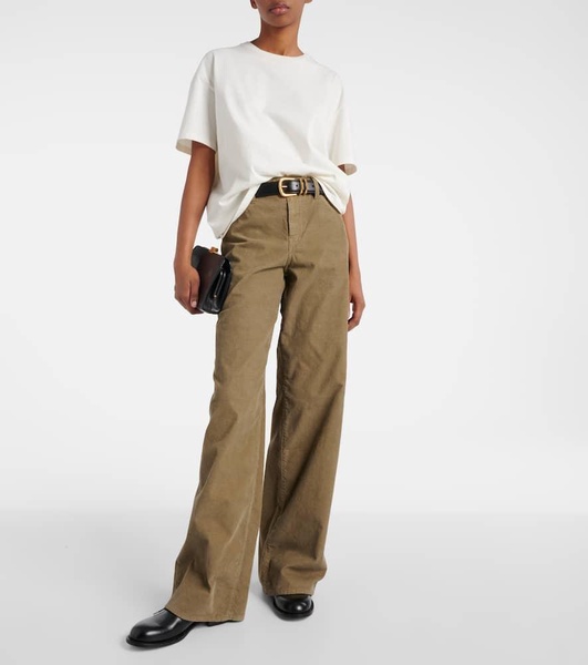 Eglitta cotton corduroy wide-leg pants