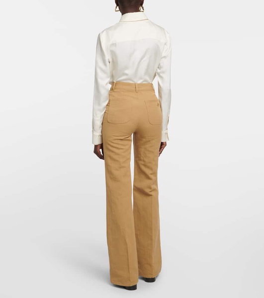 Danbeth wide-leg cotton and linen pants