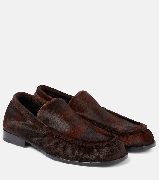 Calf hair loafers