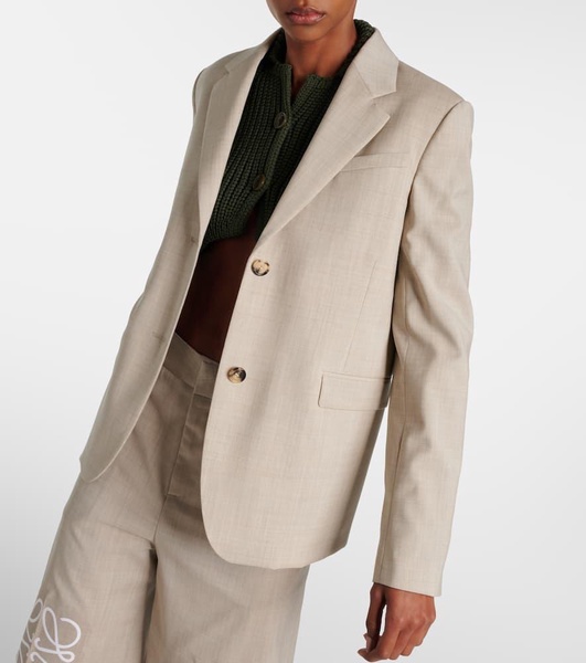 Deconstructed wool blazer