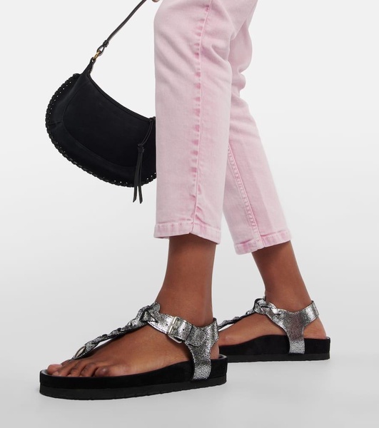 Brook metallic leather sandals