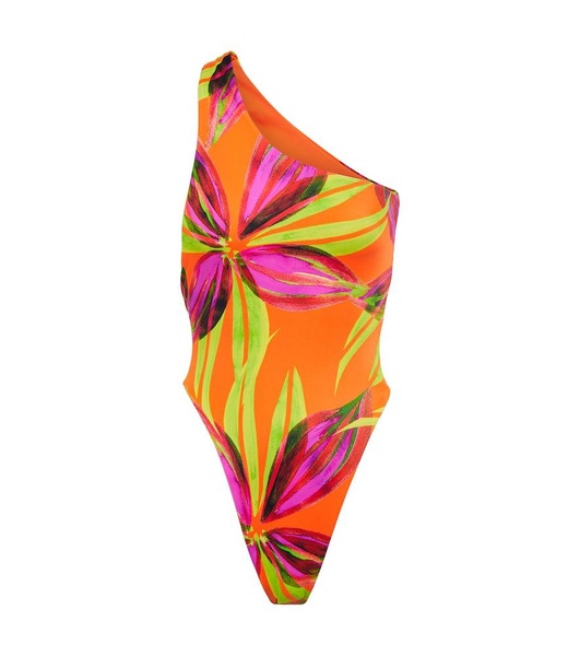 Plunge printed swimsuit