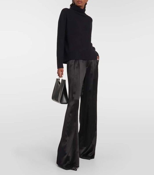 Flavie silk wide-leg pants