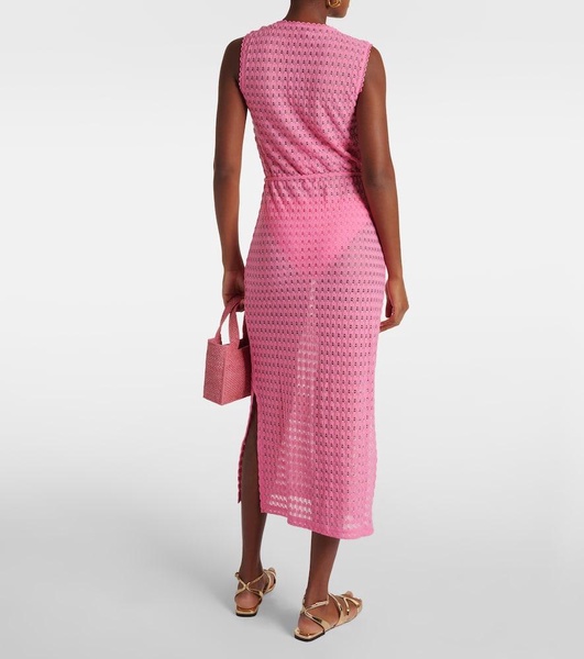 Annabel open-knit midi dress