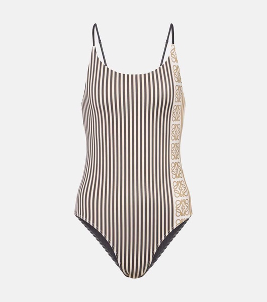 Paula's Ibiza Anagram striped swimsuit