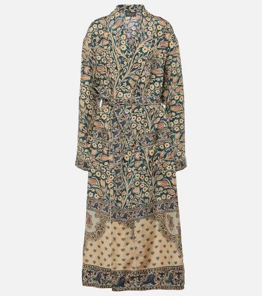 Landry printed silk coat