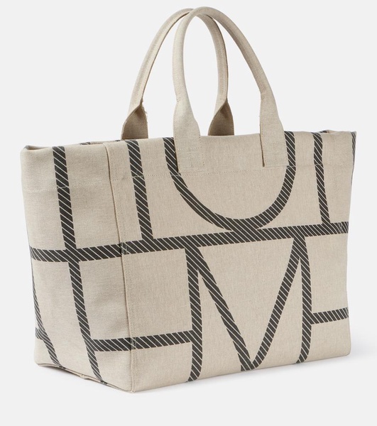 Monogram canvas tote bag