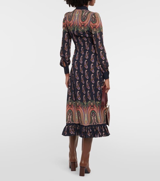 Paisley midi dress