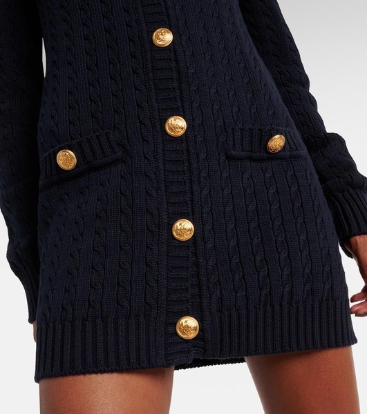 Cable-knit cotton cardigan