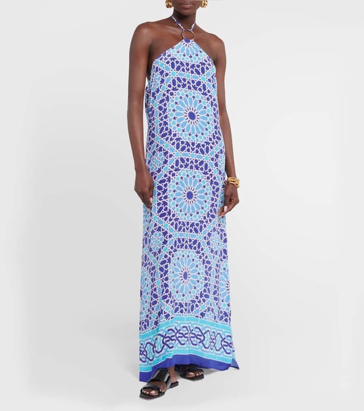 Asher printed halterneck maxi dress