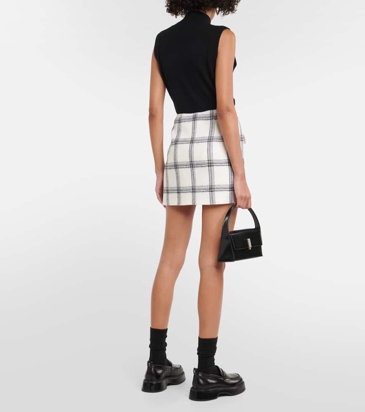 Ocroma checked wool miniskirt