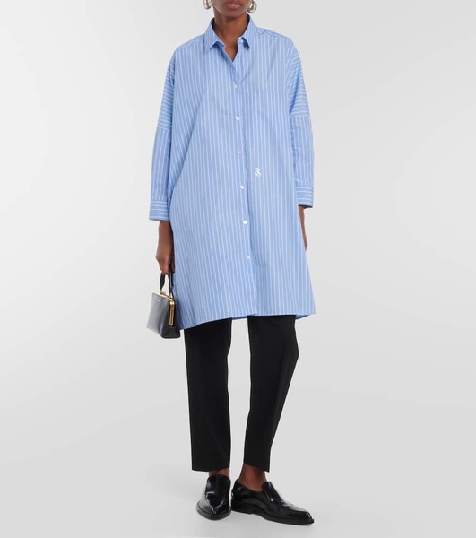 Striped cotton poplin shirt