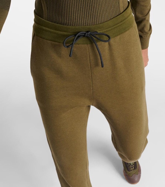 Cotton and cashmere sweatpants