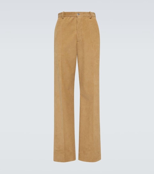 Cotton corduroy straight pants