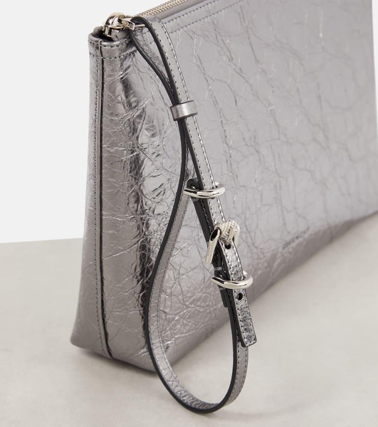 Voyou metallic leather pouch