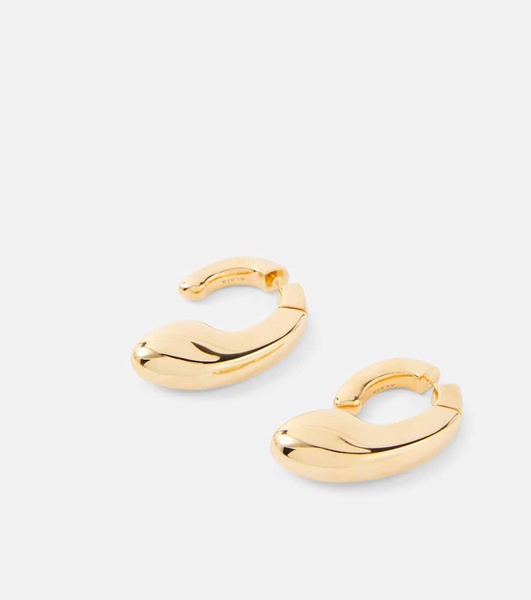 Drip gold-plated earrings